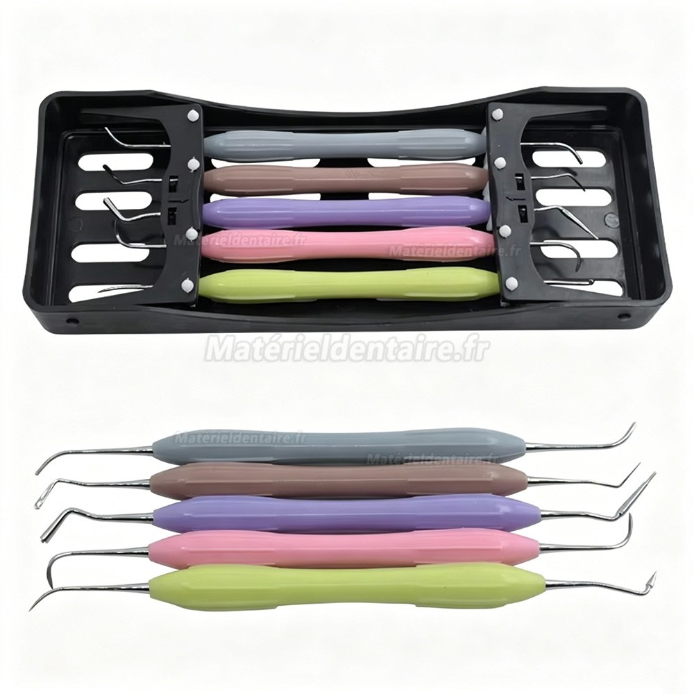 Ensemble de 5 pi&egrave;ces pour spatule composite dentaire, instruments esth&eacute;tiques pour r&eacute;sine